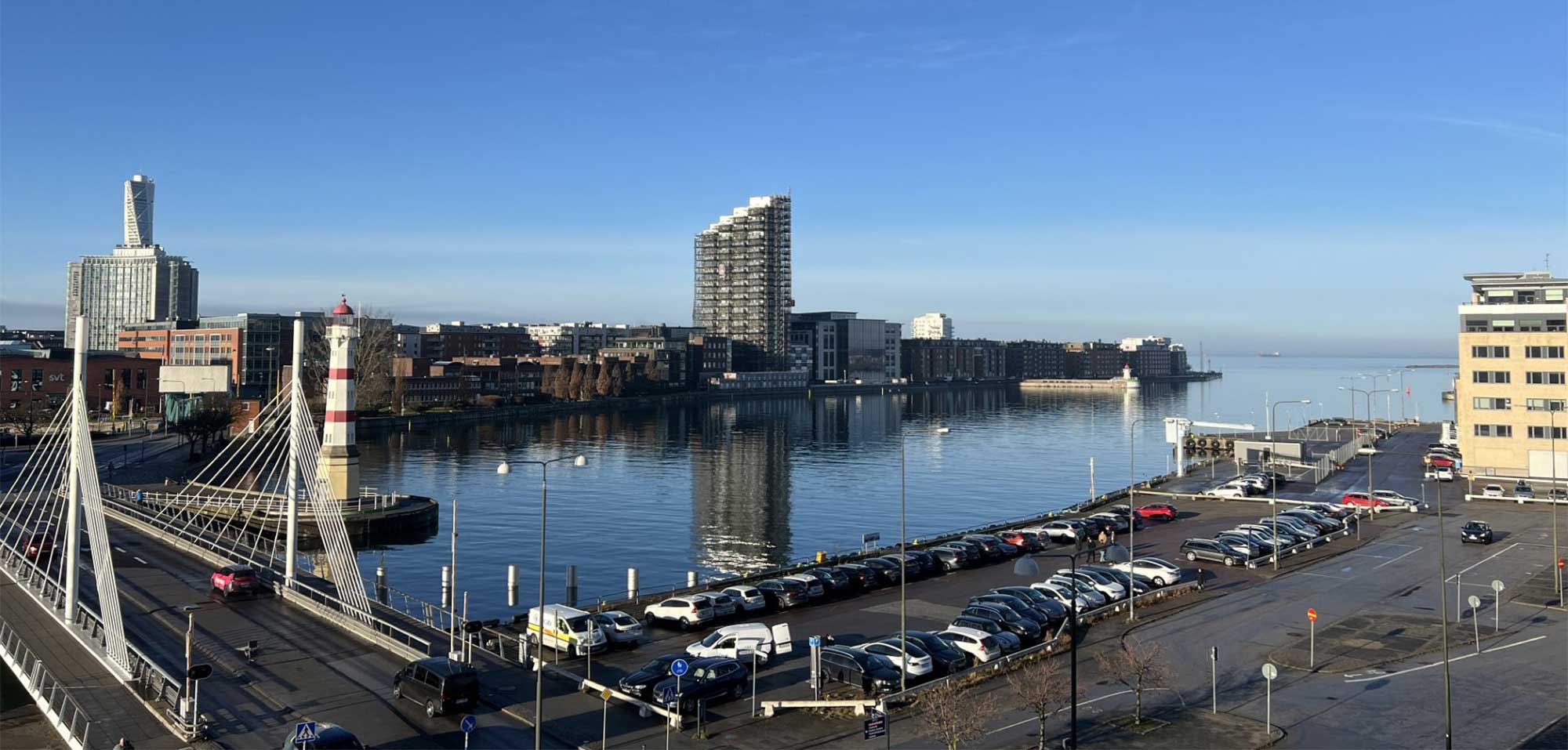 En kaj i centrala Malmö